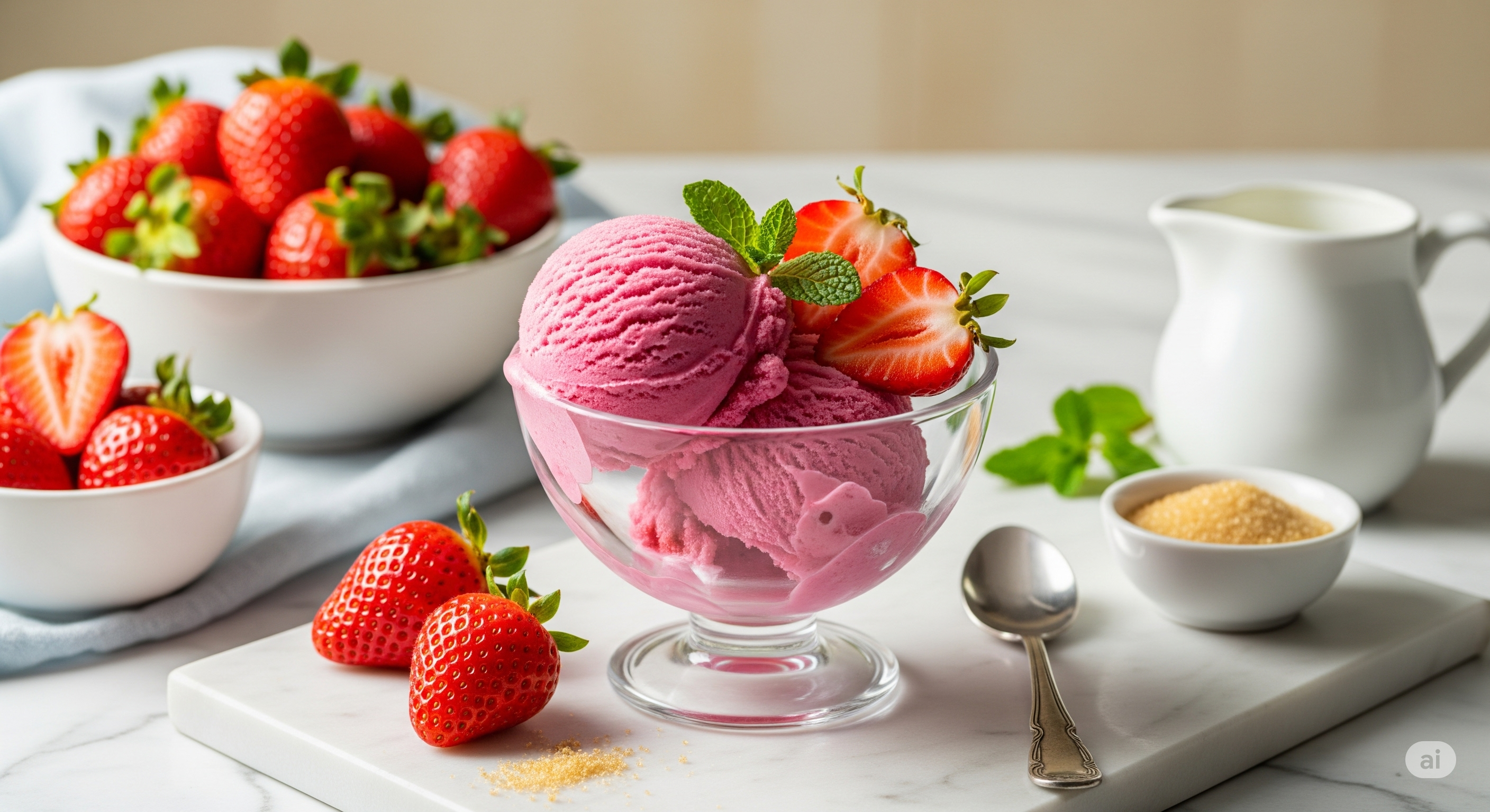 Perfect Strawberry Ice Cream