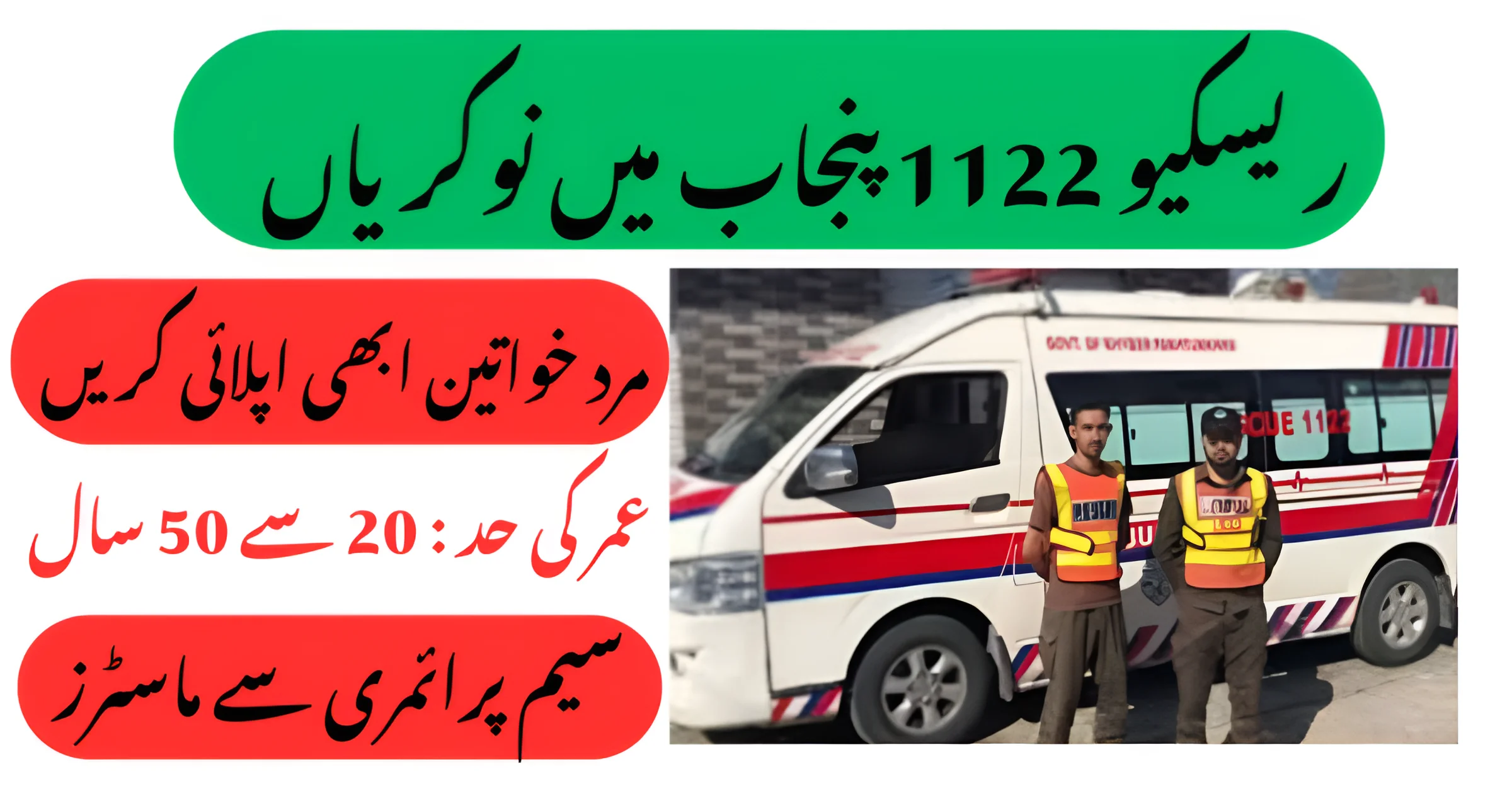 Rescue 1122 Punjab Jobs 2025