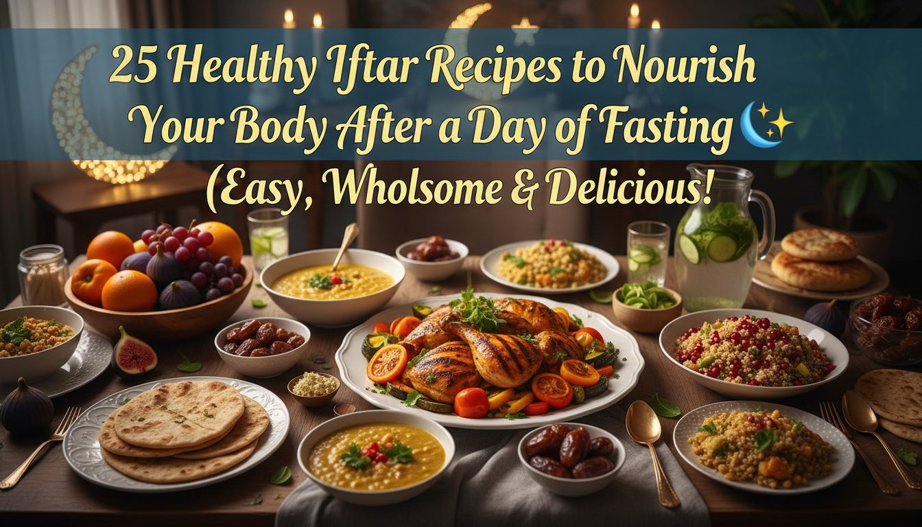 25 Healthy Iftar Recipes to Nourish Your Body After a Day of Fasting 🌙✨ (Easy, Wholesome & Delicious!)