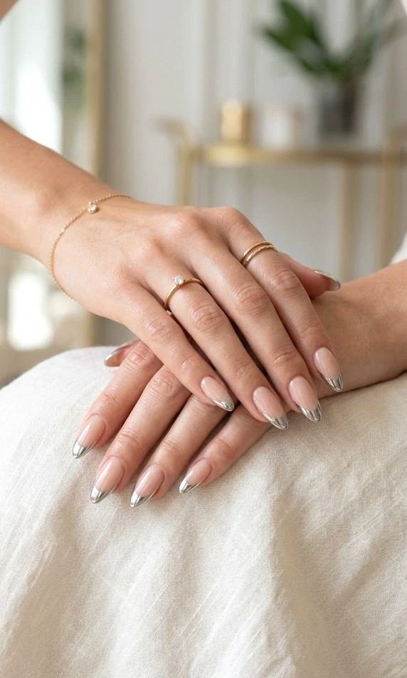 chrome french tips