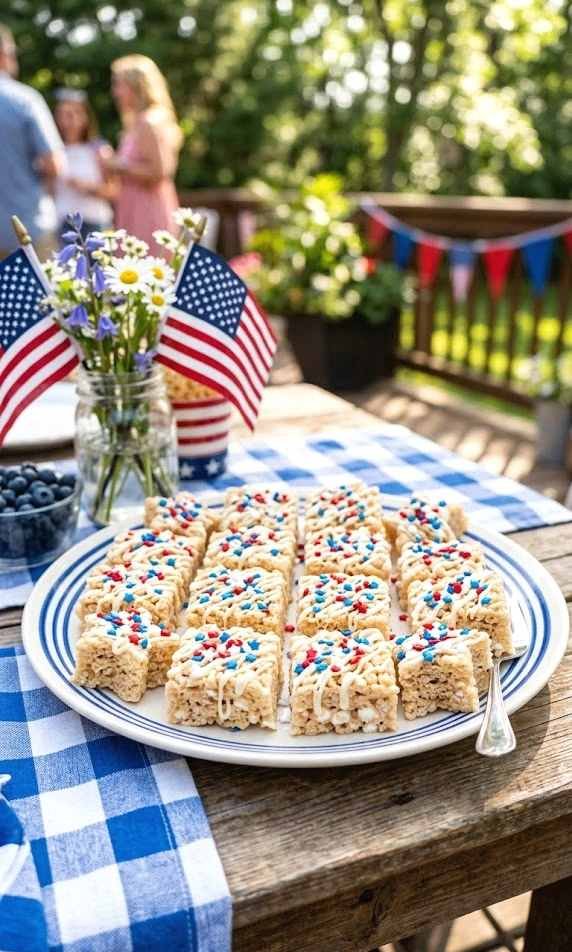patriotic rice krispie treats