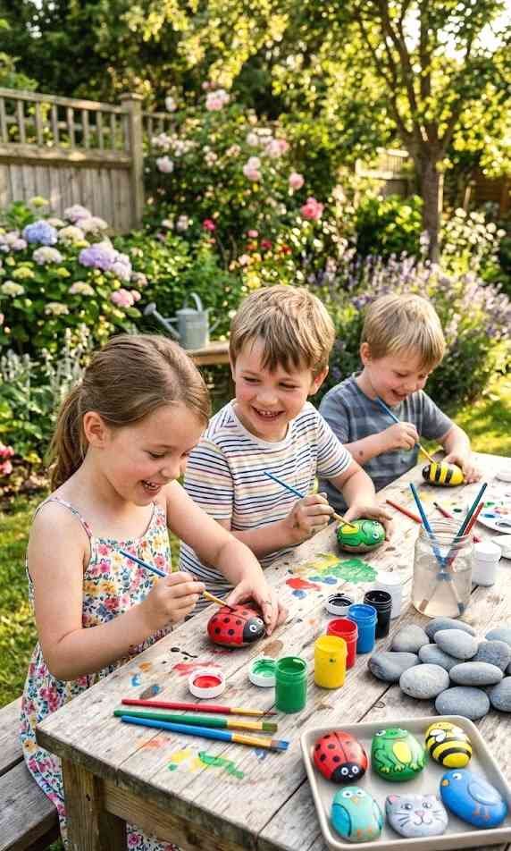 painted rock garden friends