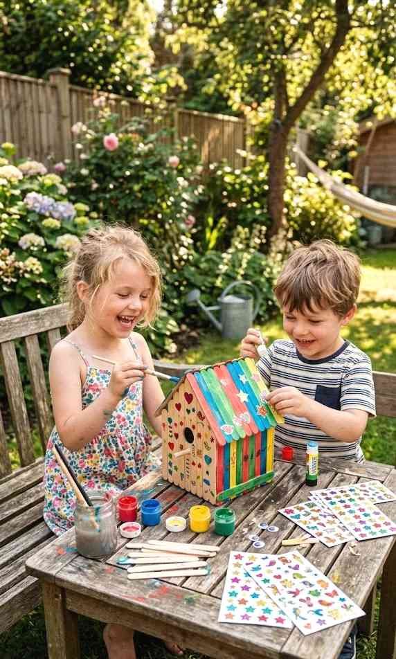 diy popsicle stick birdhouse