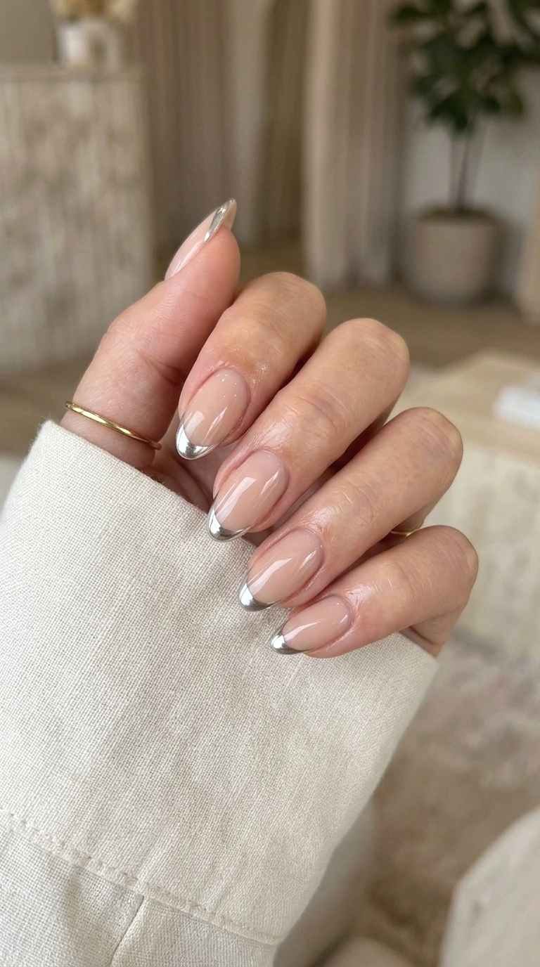 chrome french tips