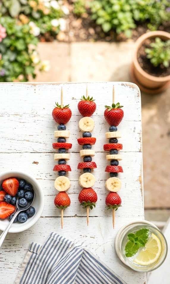 patriotic fruit kabobs