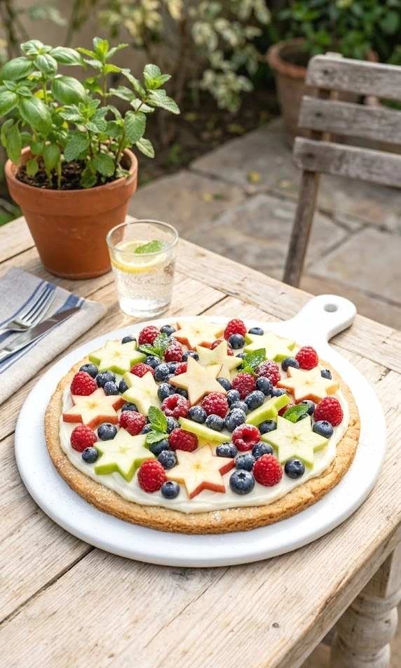 star-spangled fruit pizza