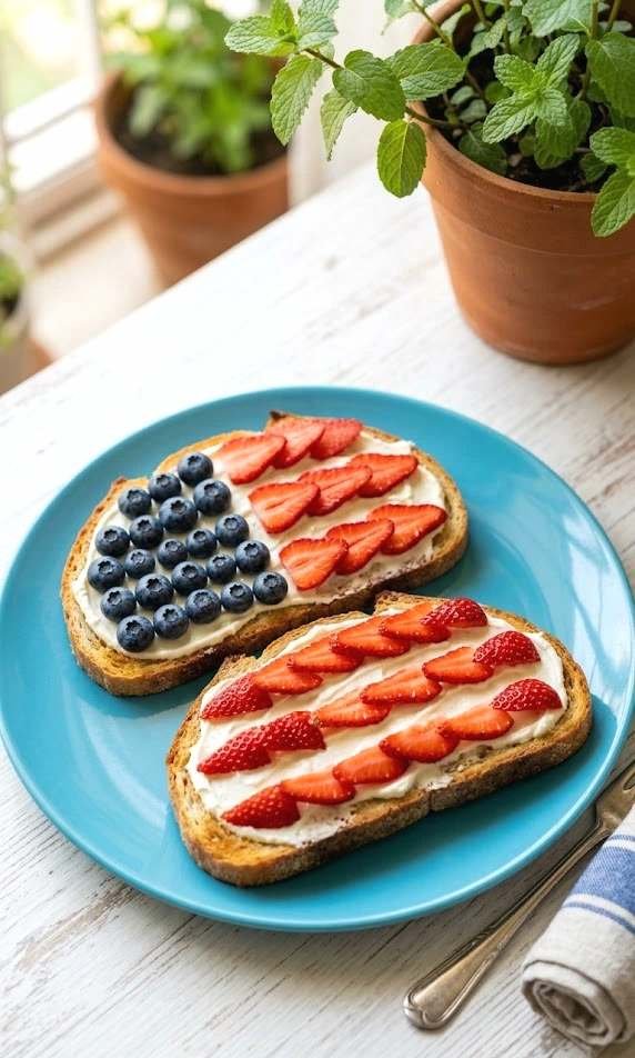 american flag toast