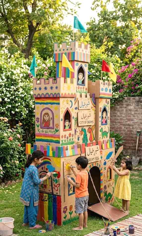 cardboard castle creation