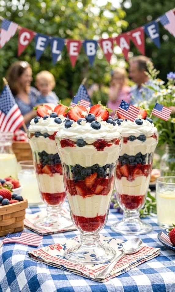 patriotic parfait glasses