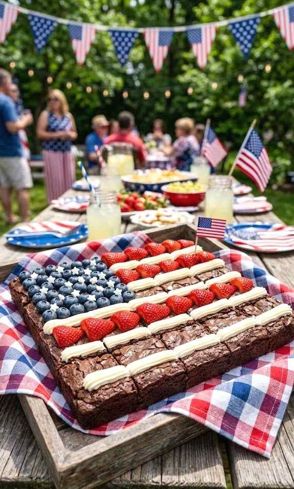 american flag brownies