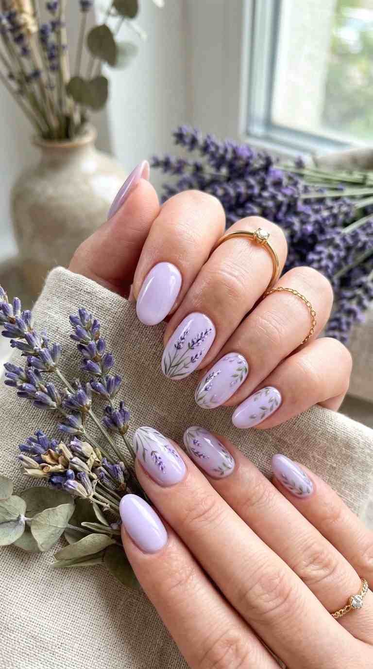 lavender garden nails