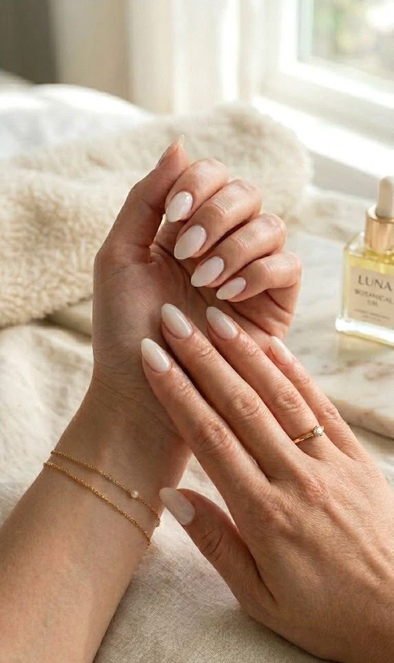 single dot accent nails