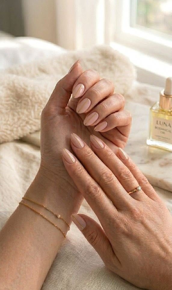 half moon minimalist nails