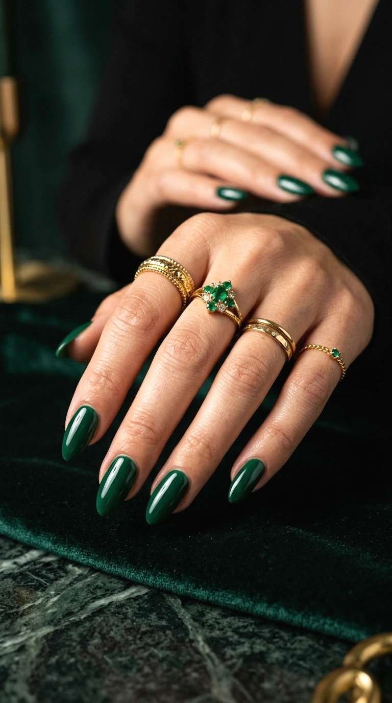 emerald green glamour