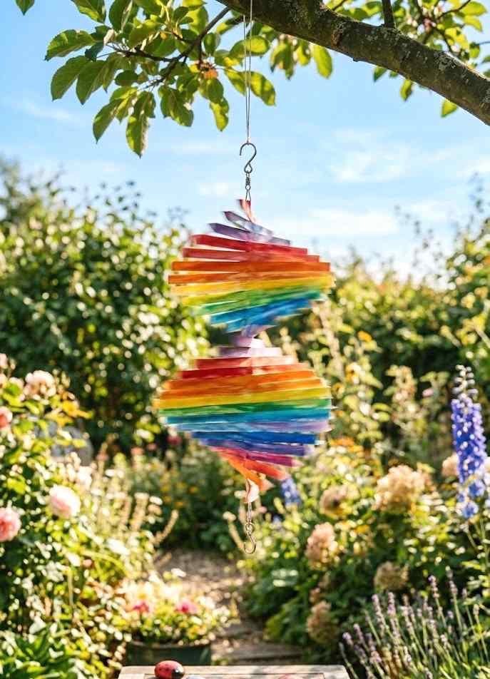 rainbow wind spinner