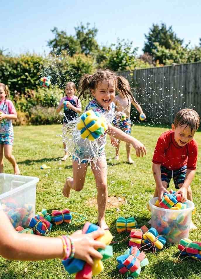 diy sponge water bombs