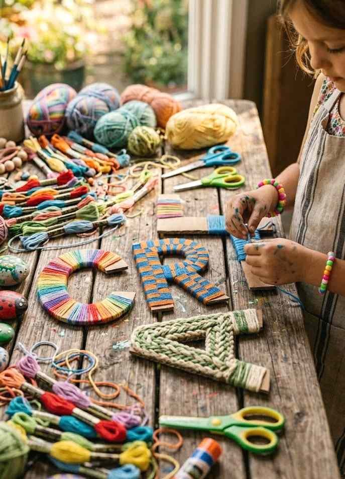yarn wrapped letters