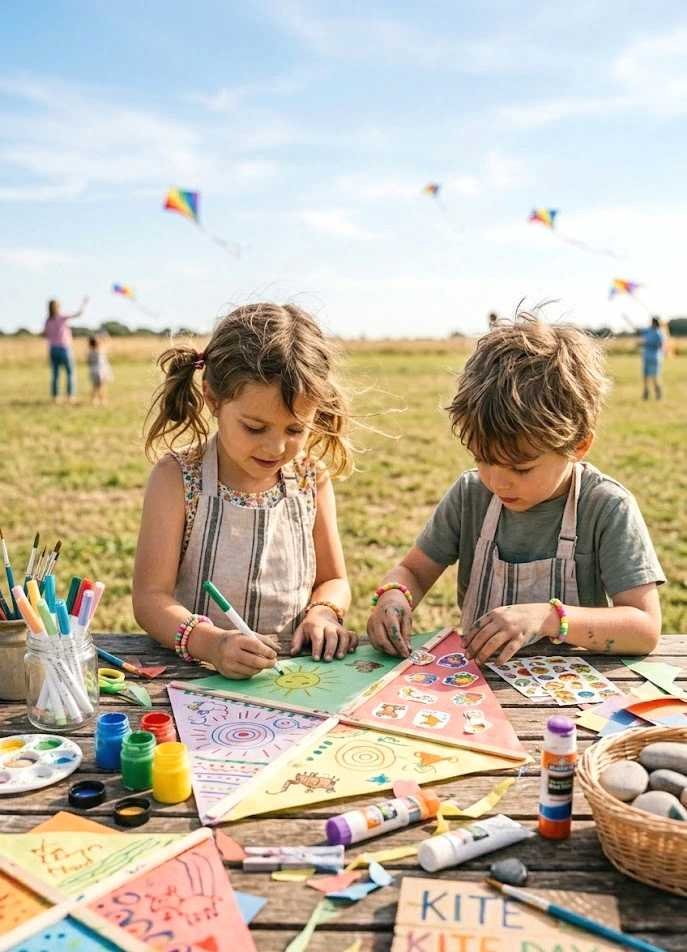 homemade kite decorating