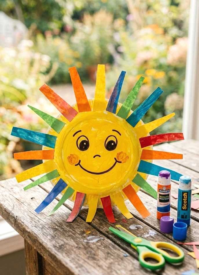 paper plate sunshine craft