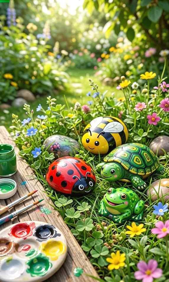 painted rock animals 🐞