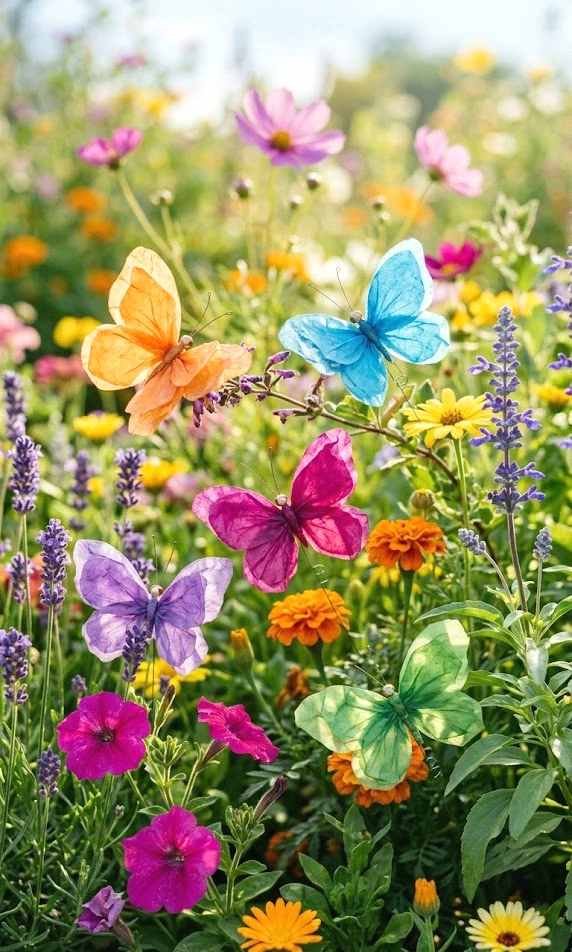 tissue paper butterflies