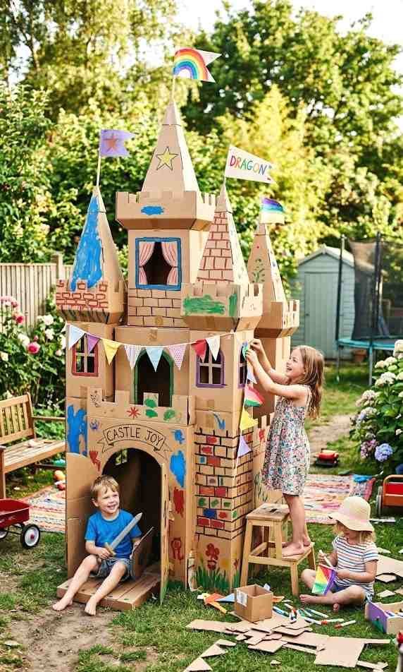 cardboard castle building