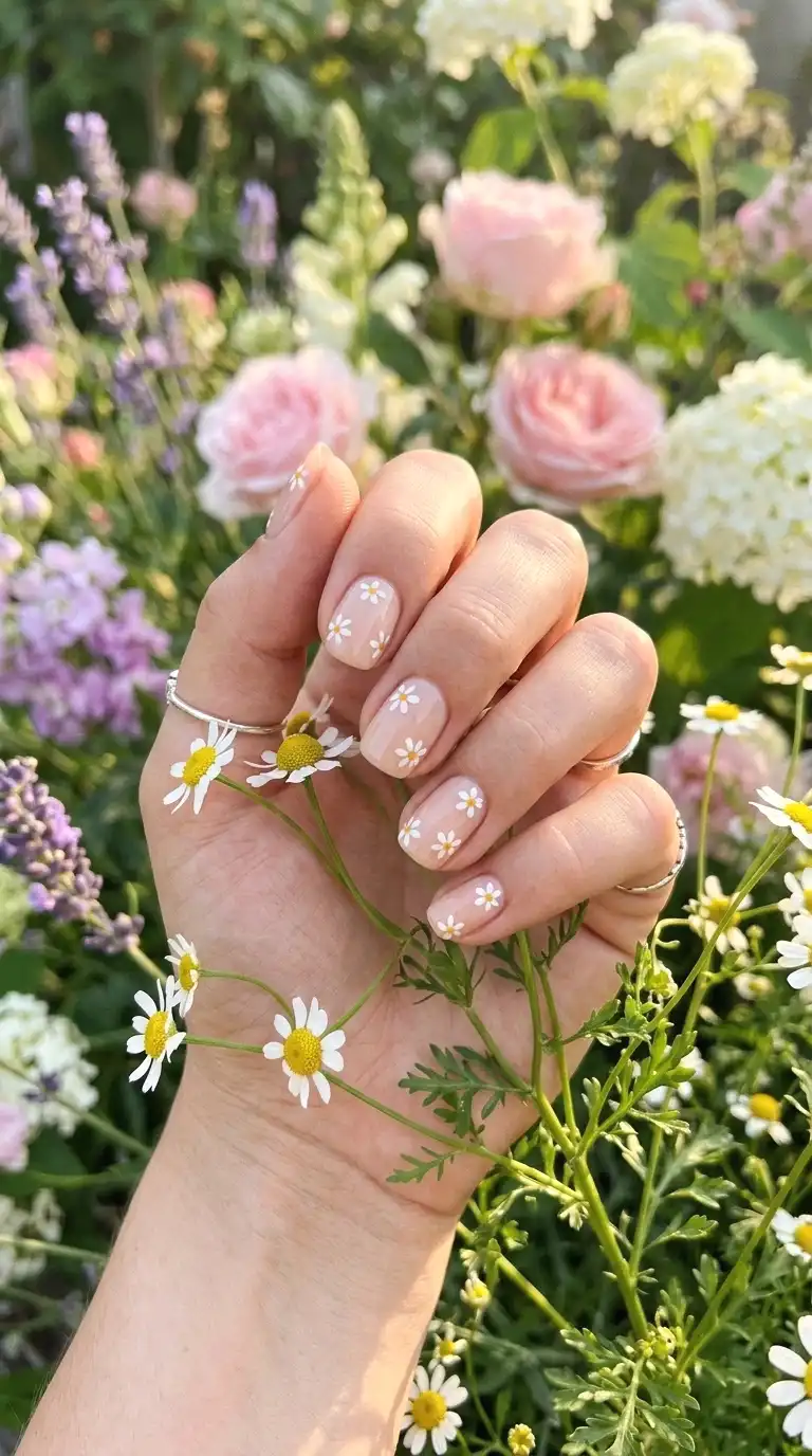 daisy flower nails