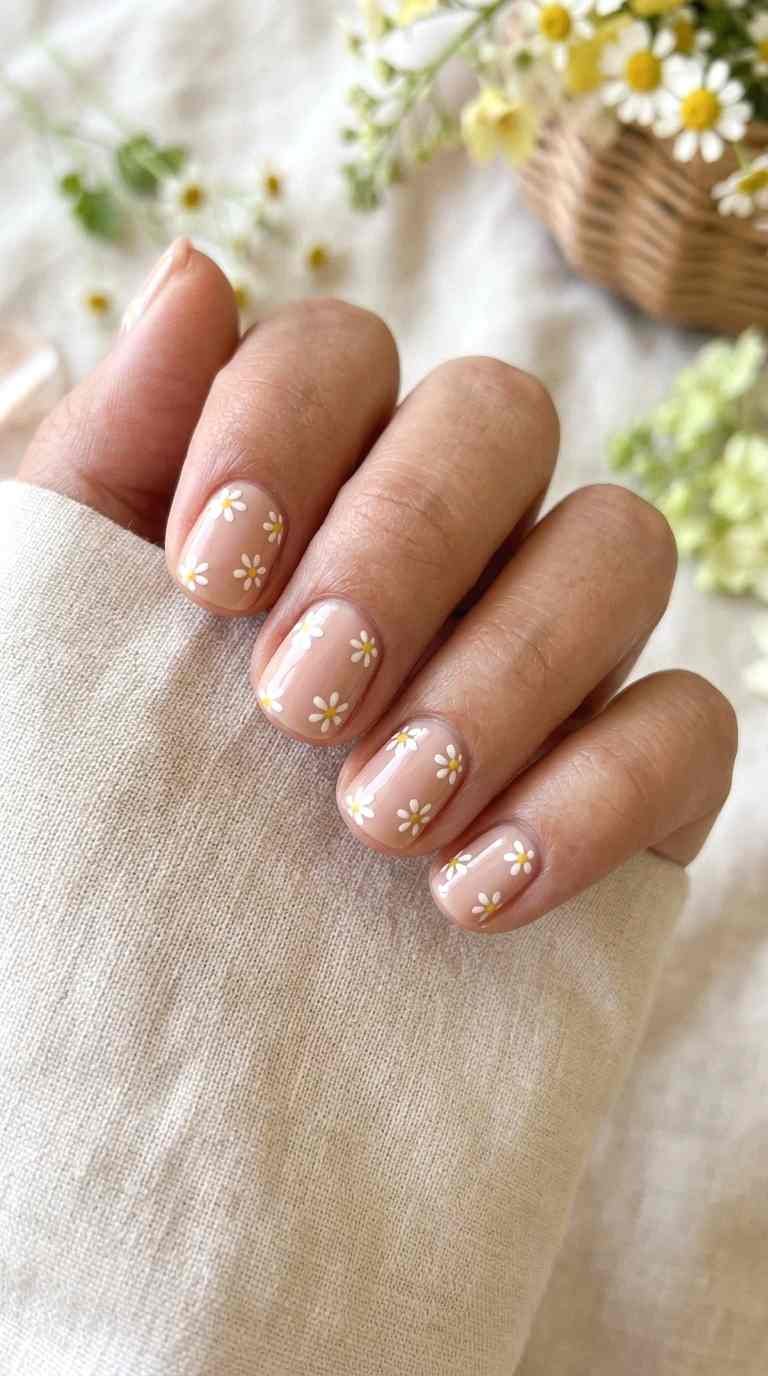 tiny star nail art
