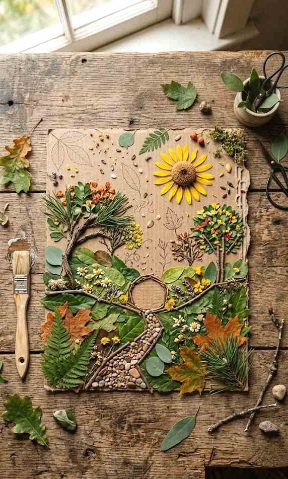 nature collage art