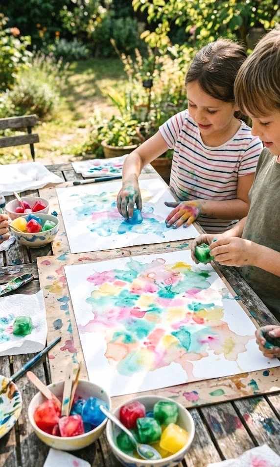 ice painting activity