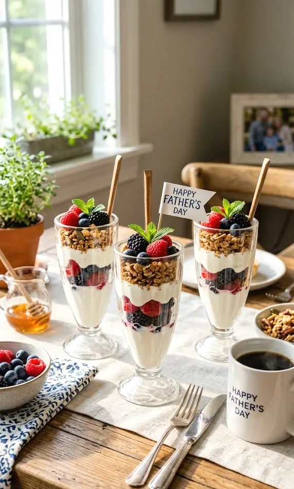 yogurt berry parfaits