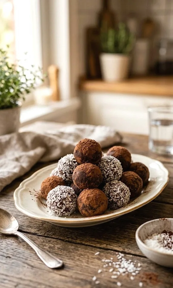 no-bake chocolate balls