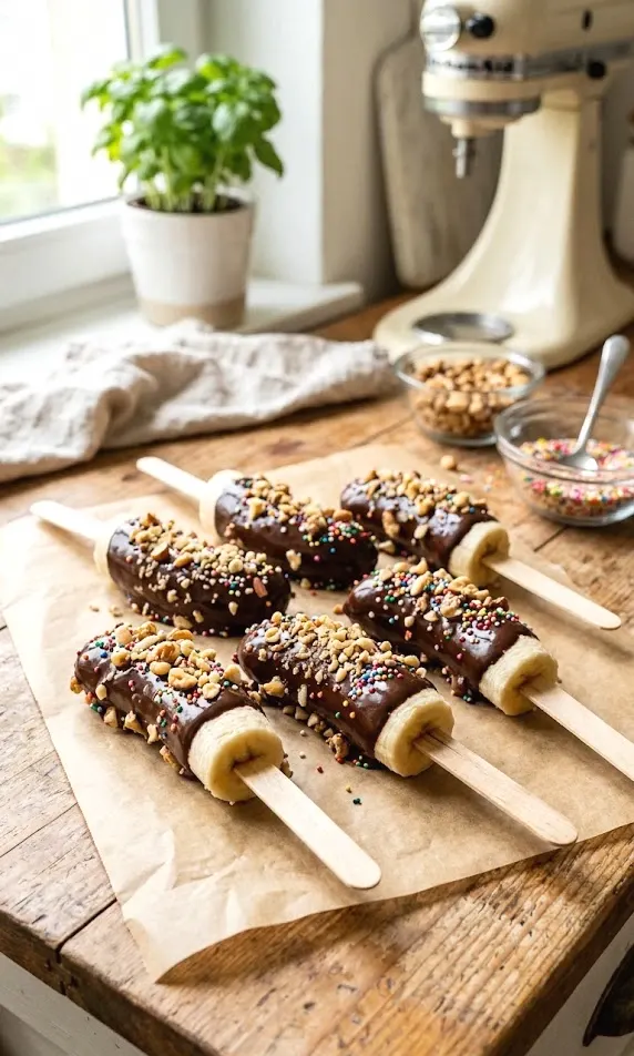 banana chocolate pops