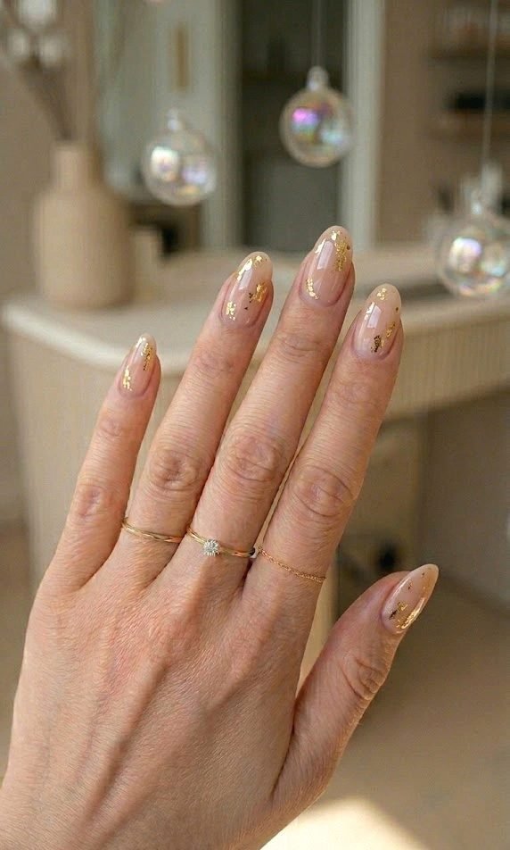 gold foil nails