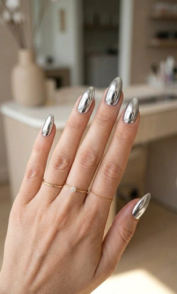 chrome mirror nails